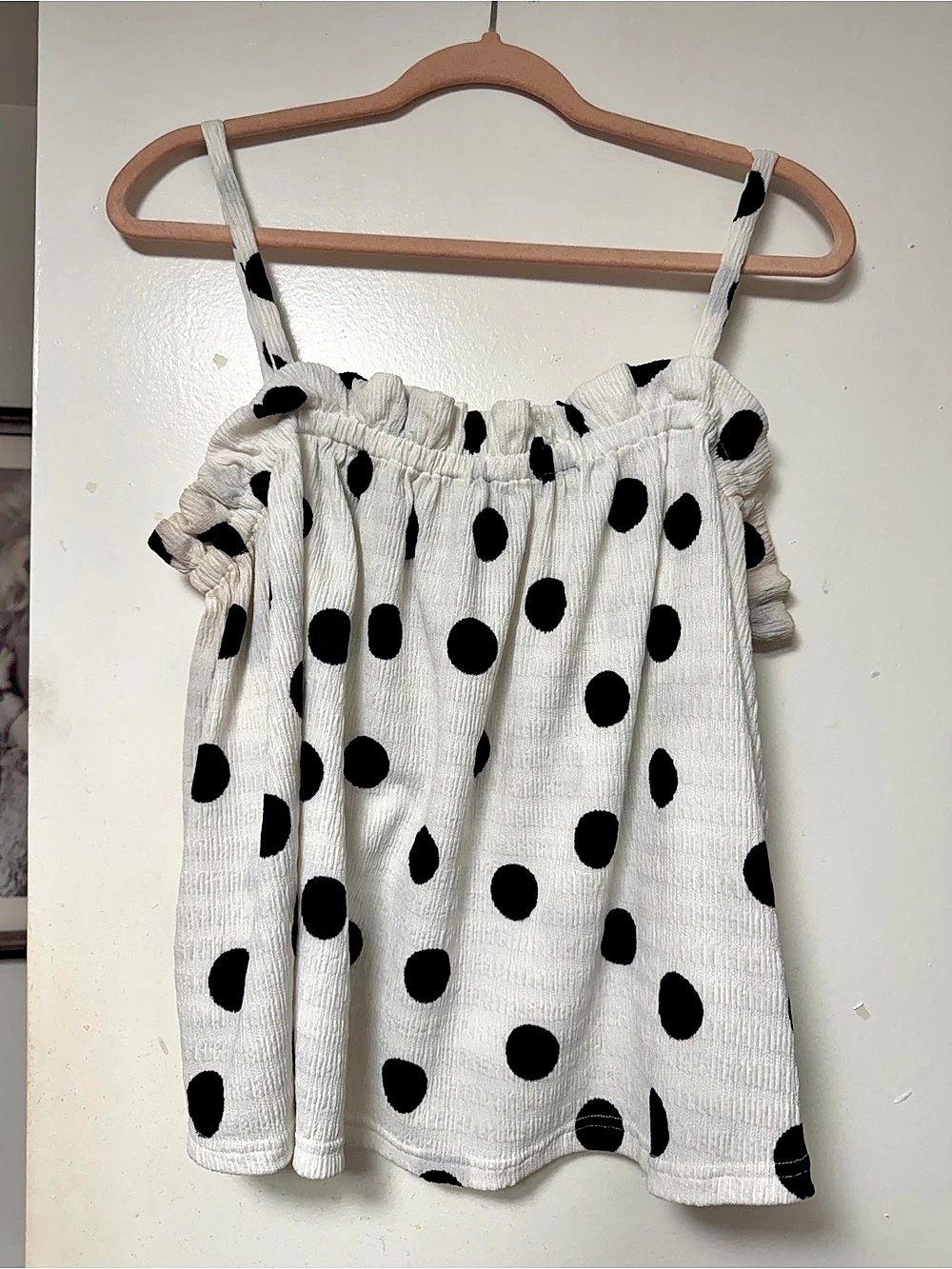 Anthropologie Polka Dot Babydoll Tank Size 1X